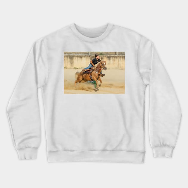 Barrel Racer Crewneck Sweatshirt by joesaladino